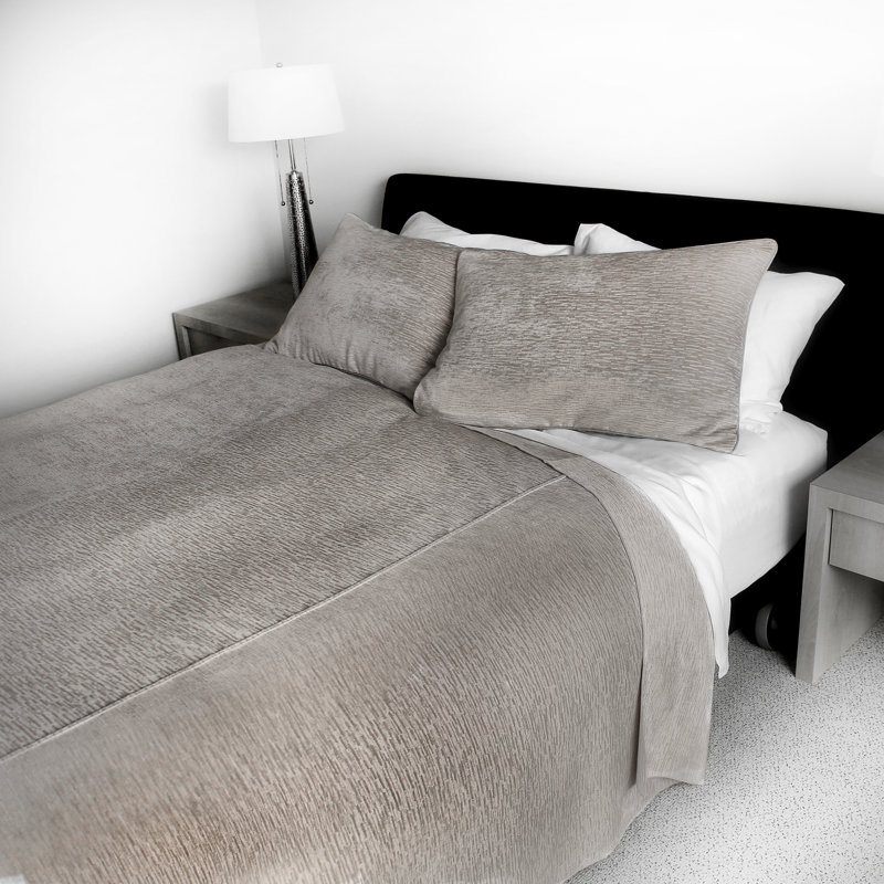 Canterbury Coverlet, Graphite, King Coverlet