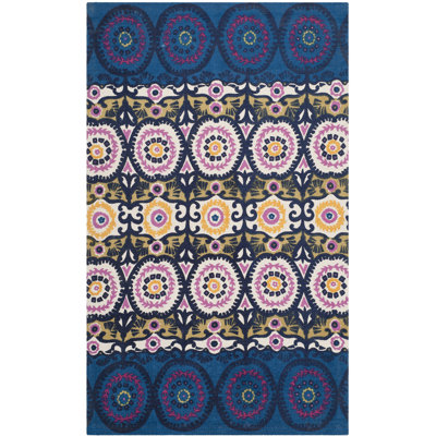  tapis Bleu Et Rose Allison