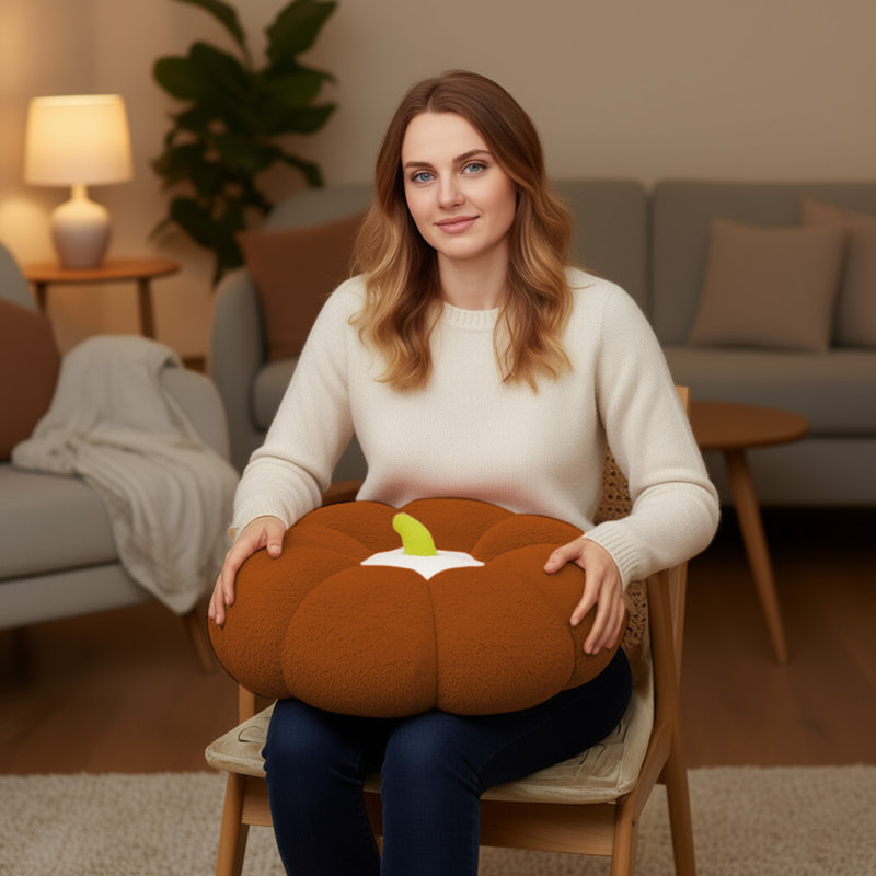 Pumpkin Shape Futon Cushions  Lazy Floor Cushions Living Room Tatami Bays Window Backrest Mats, Brown
