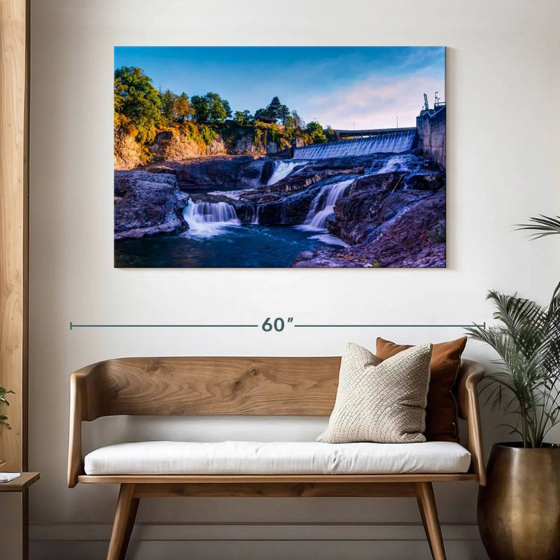 Alvord Spokane Falls and Dam, H 32 po x l 48 po
