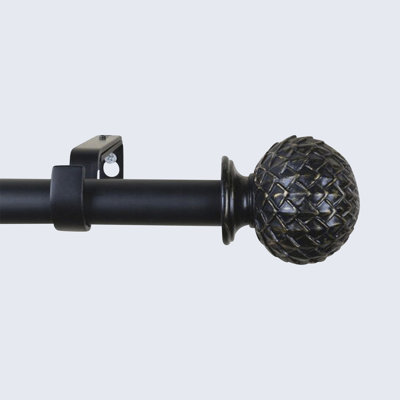 Handal Polyresin Adjustable Single Curtain Rod