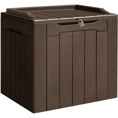GUNJI 30 Gallons Water Resistant Resin Lockable Deck Box