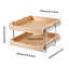 2 Tier Pull Out Cabinet Organizer Soft Close Slide Out Wood Drawer-897906378