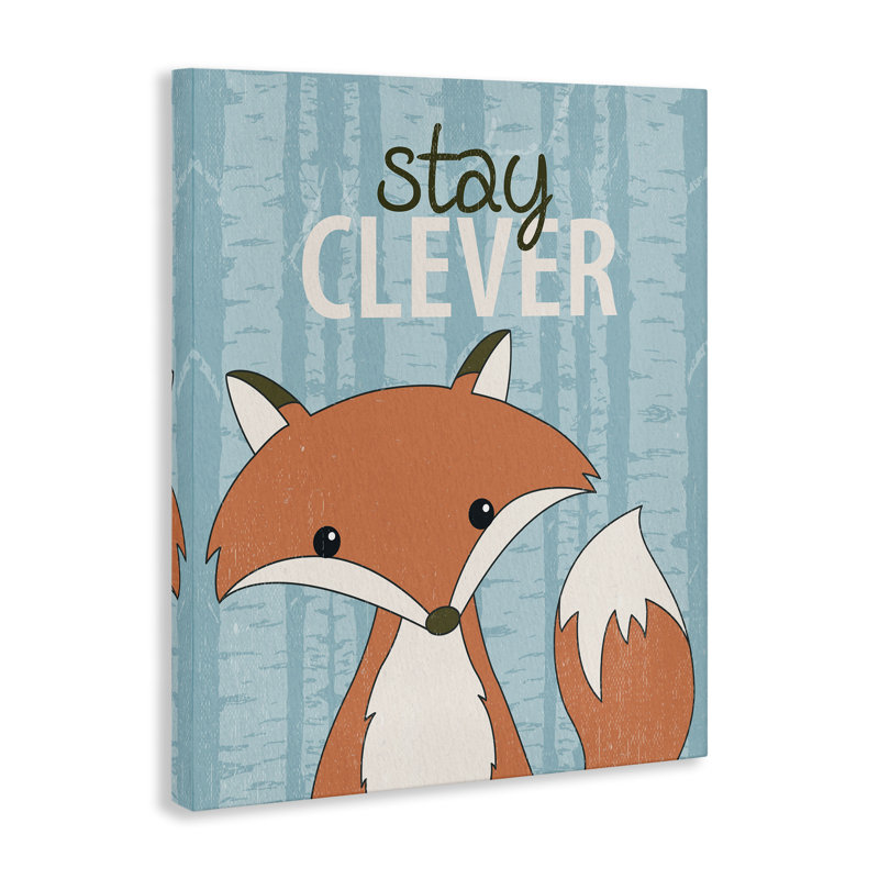 Stay Clever with Fox Canvas, design by Kim Allen, 20" H x 16" W
