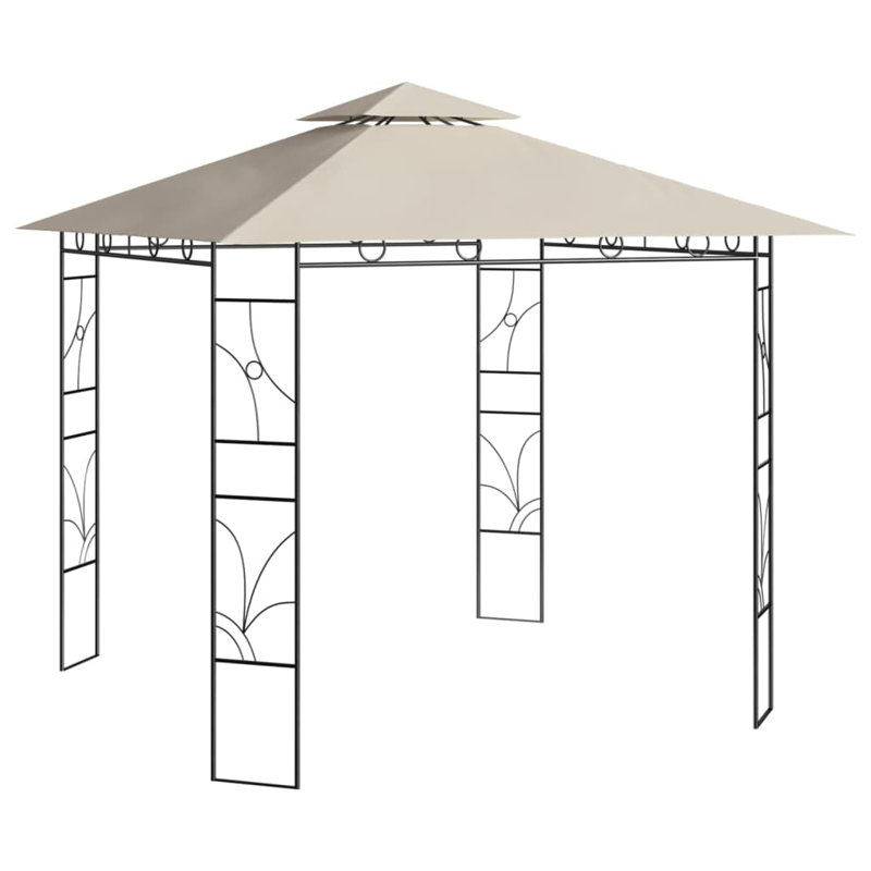 Thiells 3 x 3m Steel Patio Gazebo, Cream