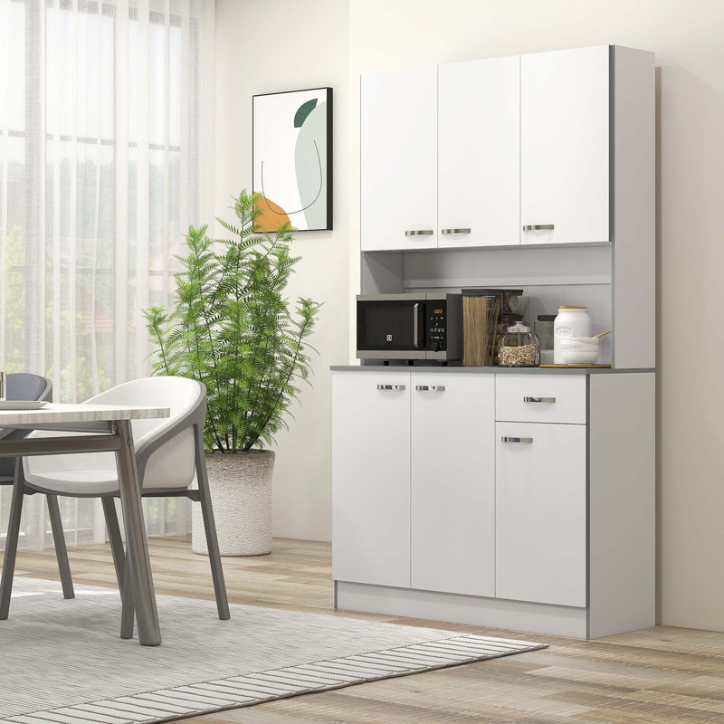 Buffet de cuisine autoportant moderne avec desserte et rangement