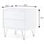 Élégante armoire blanche avec pieds en épingle pour un rangement élégant-40121724