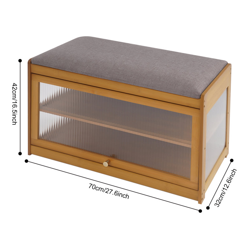 Banc de rangement pour chaussures 6 paires, Brun
