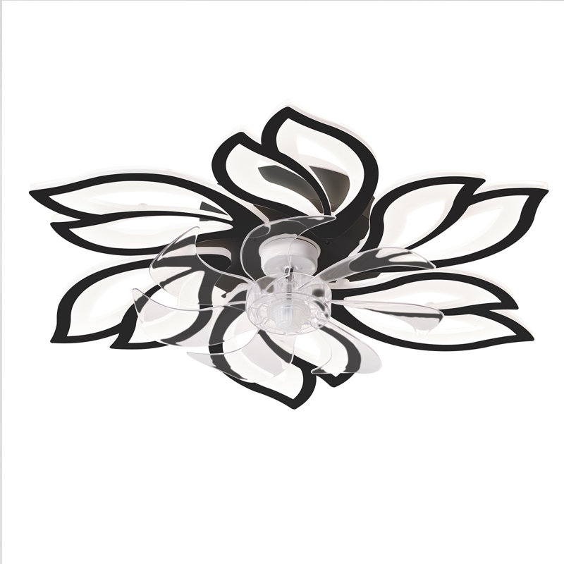 Ventilateur de plafond 25,5 po avec lumières, télécommande 3 températures de couleur, ventilateur à 6 vitesses