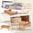 Rattan Breakfast Table Tray with Foldable Legs