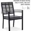 Ensemble de 4 chaises de patio empilables en métal, chaises de salle à manger d'extérieur avec accoudoirs pour le porche de jardin, chaises en métal noir, capacité de 300 lb-2017939451
