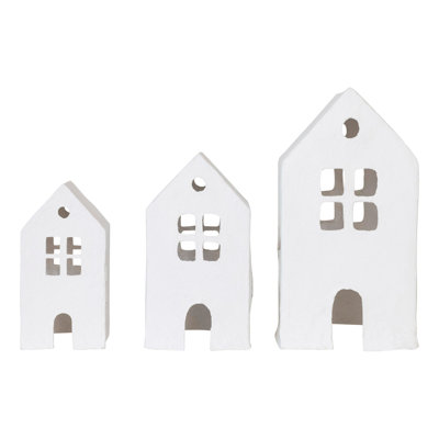3 Piece Recycled Mache House Set