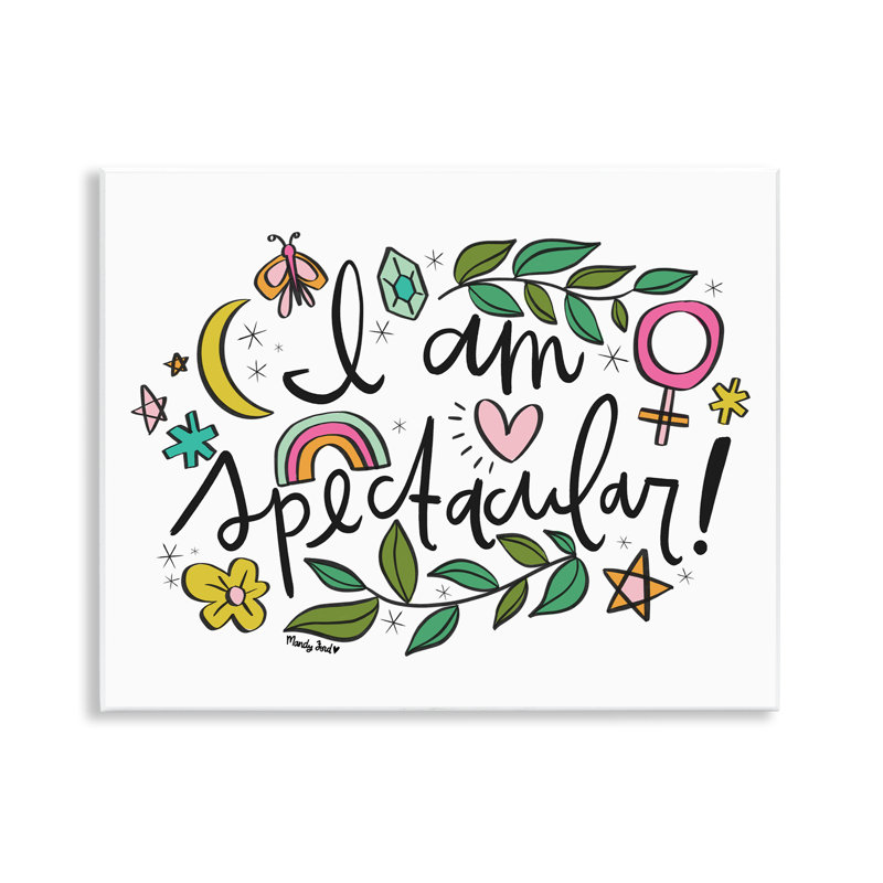 Motivation «I Am Spectacular», plaque murale, design par Mandy Ford Art + Illustration