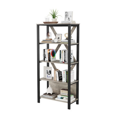Bookshelf With LED Lights, Bookcase With Open Display Shelves