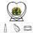 Deran 21.5'' W Metal Heart Shaped Firewood Log Rack