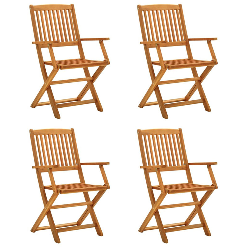 Folding Patio Chair Solid Eucalyptus Wood
