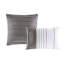 Lit simple / simple Xl Plaid Bedding - Édredon moderne noir et gris avec 2 taies décoratives-118640940