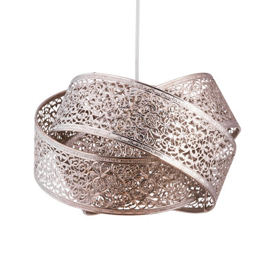 20 cm H Novelty Pendant Shade ( Uno ) in Silver