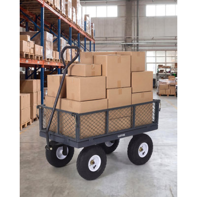 Heavy-Duty Garden Cart Wagon – 400 lbs Capacity Utility Yard Cart