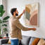 Soft Geometric Harmony Minimalist - Wrapped Canvas-365580087-365580080