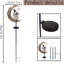 3 lumières solaires d'insertion de sol ange féerique, lumière de jardin d'extérieur en métal à lumière chaude, conception pliable et détachable (goutte d'eau)