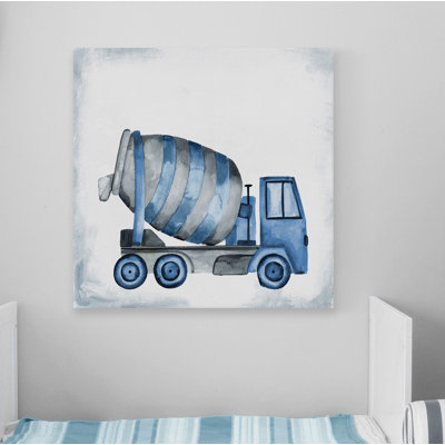 «Blue Mixer Truck», art sur toile