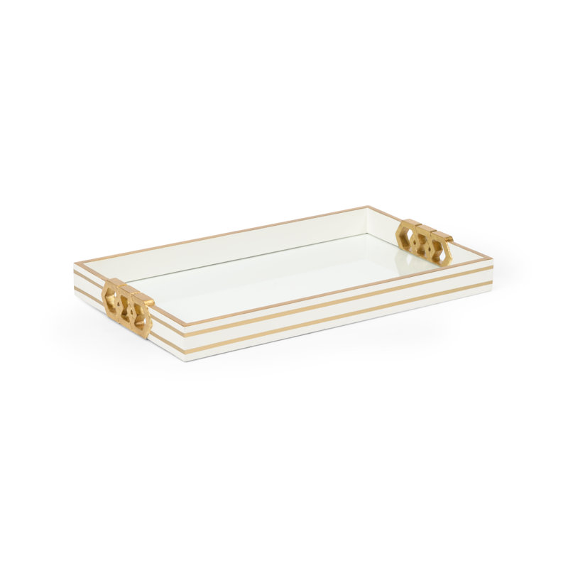 Copas Decorative Tray, White