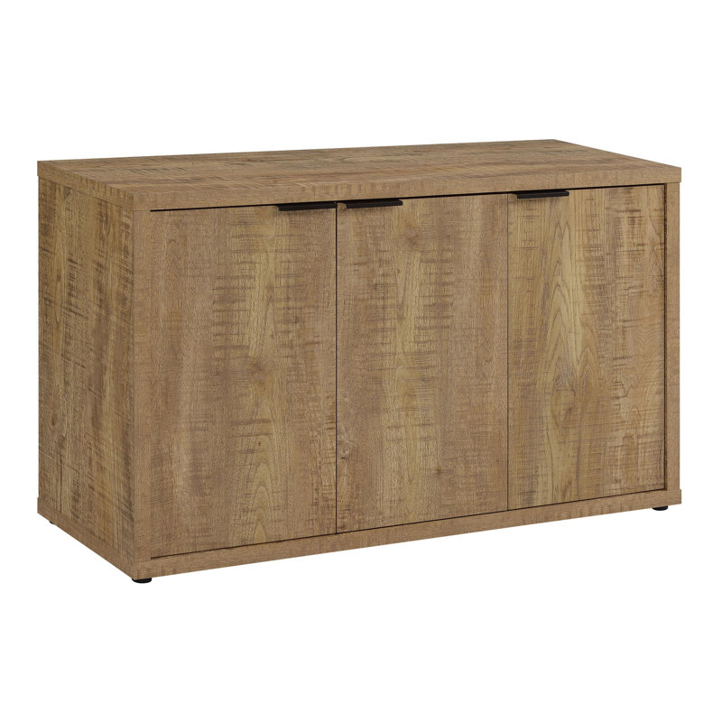 Buffet décoratif 3 portes en bois d'ingénierie brun manguier