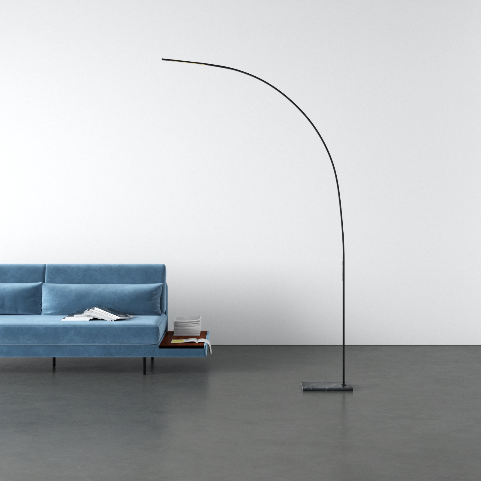 Esmerelda 91'' Dimmable LED Floor Lamp, Black, Black