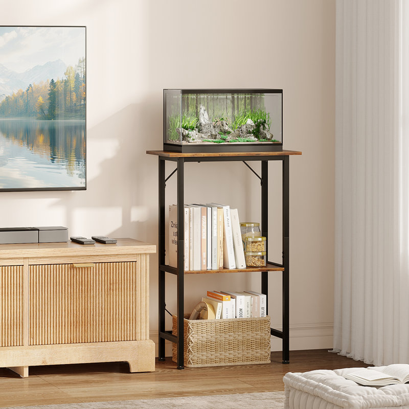 Support pour aquarium à 3 niveaux de 52 cm (20,5 po) pour 38 litres (10 gallons) - Étagère de rangement robuste et résistante à l'eau