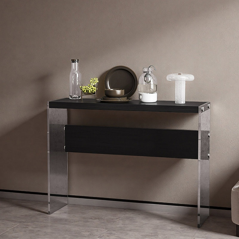 Console de hall d'entrée en bois massif de style Wabi-Sabi, H 31,5 po x l 39,4 po x P 11,8 po