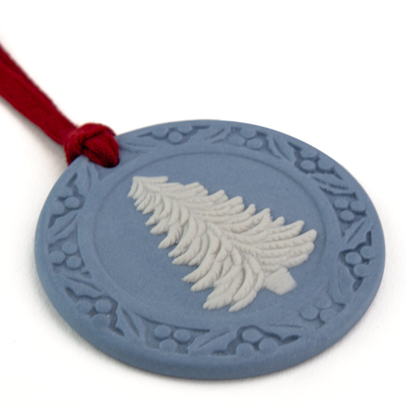 Festive Tree Ornament, Blue & White