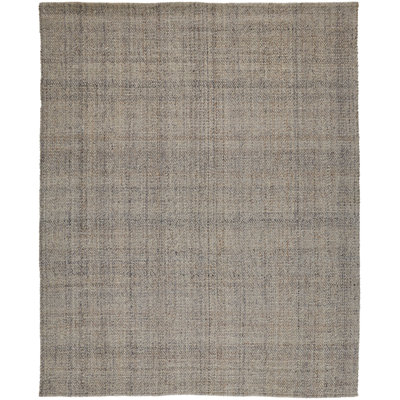 5' X 8' Ivory Tan And Gray Hand Woven Area Rug