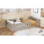 Lit plateforme simple naturel avec garde-corps et structure-2076306398