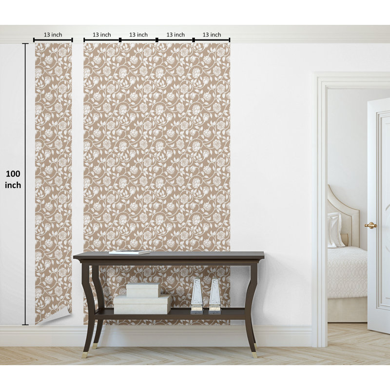 Nomi Roll, L 100 po x l 13 po, Taupe foncé, blanc cassé