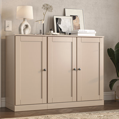 Armoire à chaussures 100% en bois massif avec portes Shaker, tablettes réglables, rangement modulaire pour vestibule, l 48,5 po x H 35,75 po
