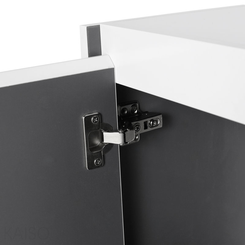 Armoire latérale de salle de bain 12 po, 6 portes à fermeture douce, conception à fixation flottante