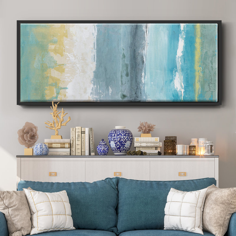 Beach Walk I- Framed Canvas