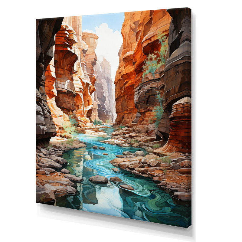 Baani Canyon Endless Journey VII sur impression sur toile, H 32 po x l 16 po x P 1 po, Toile tendue