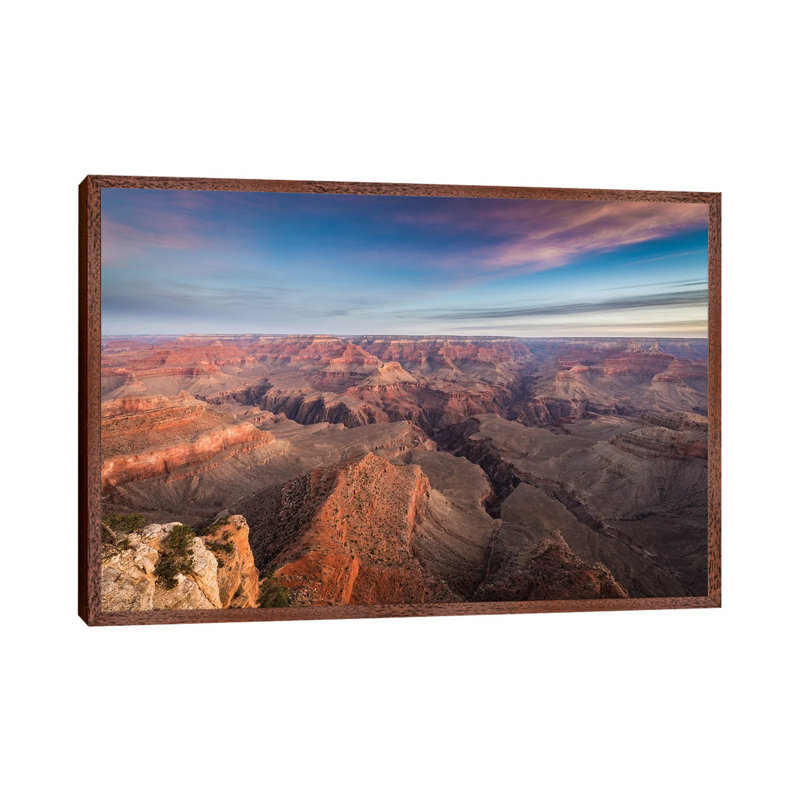 South Rim Sunrise by Jeffrey C. Sink - Print on Canvas, 45.72cm H x 66.04cm W x 3.81cm D, Brown Framed