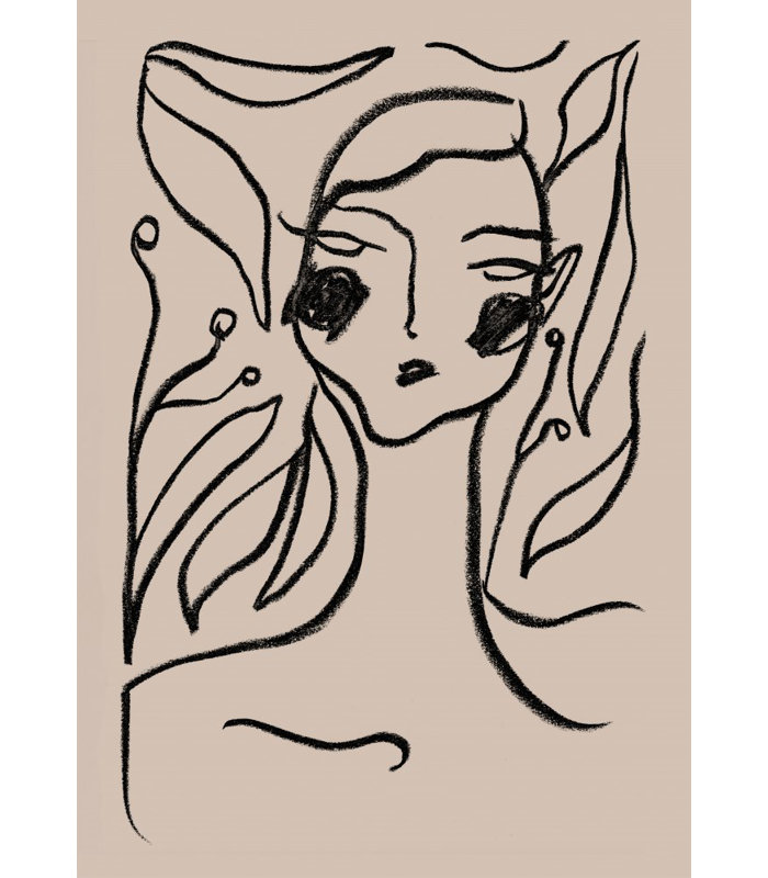 Gaia, 50.8cm H x 76.2cm W, Black