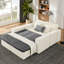 Canapé modulaire beige pour le salon, en U de 142 po avec méridienne confortable et siège profond, aucune pièce d'assemblage, modulaire moderne, requis