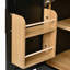 Armoire de cuisine haute de style champêtre avec 3 portes vitrées, étagères de porte et étagères réglables-248505380