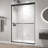44" - 48" W x 70" H Double Sliding Semi-Frameless Shower Door with 1/4" (6mm) Crystal Clear Tempered Glass-107510515