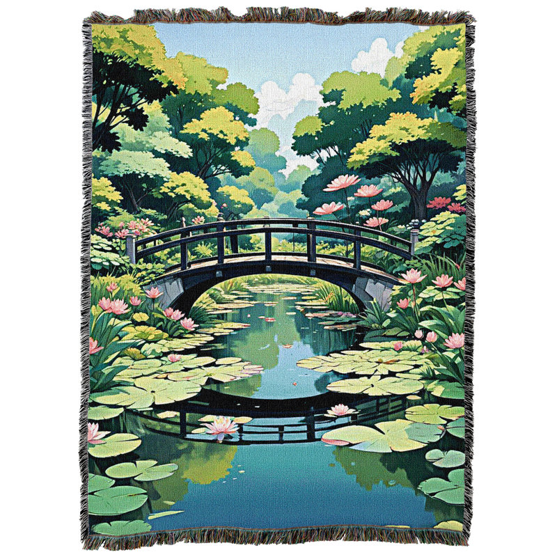 Jeté en coton Pure Country Weavers Lilly Pond, L 82 po x l 62 po