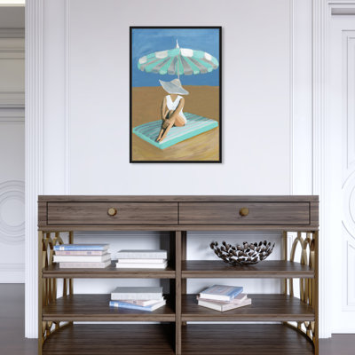 «Fashion and Glam Mint Umbrella Fashion Lifestyle», reproduction d'art sur toile