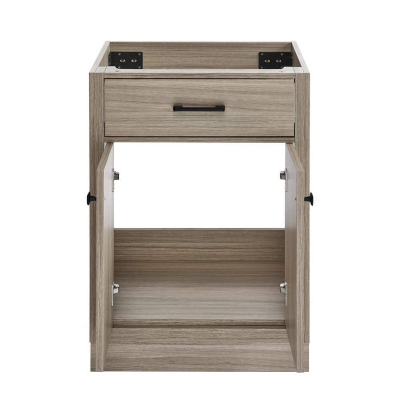 Burdon Weathered Oak Freestanding Bathroom Vanity Cabinet