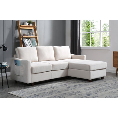 Monserrat Velvet L-Shaped Sectional Reversible