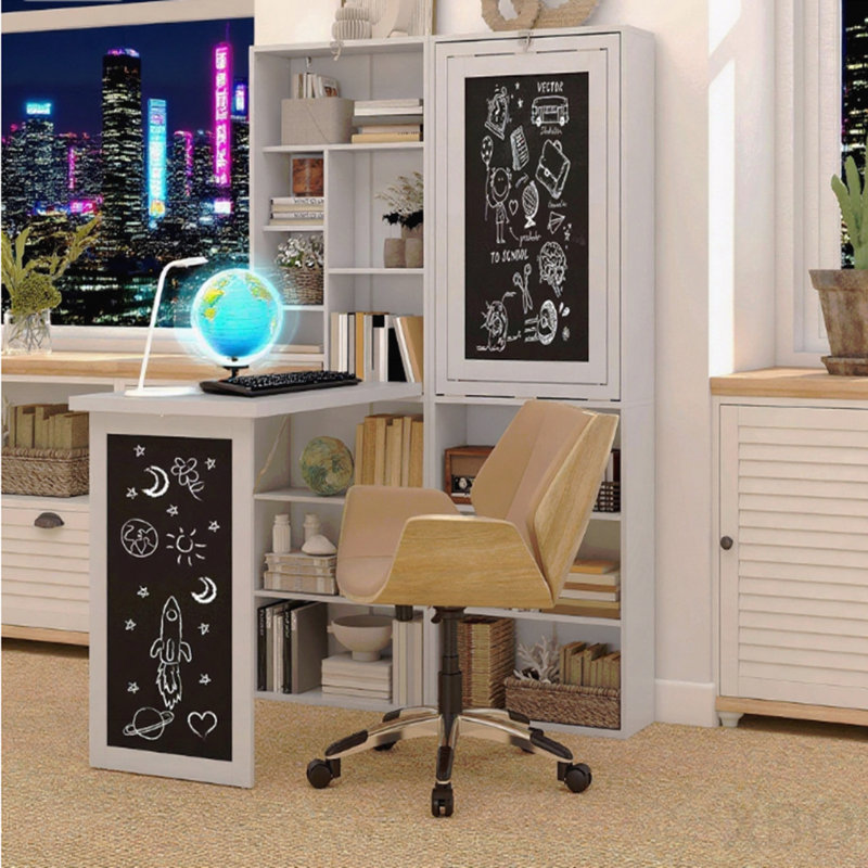 Bureau d'ordinateur mural escamotable et convertible / Bureau Murphy