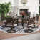 Asfand Round 6 - Person 53.9" Long Dining Set with Cushions